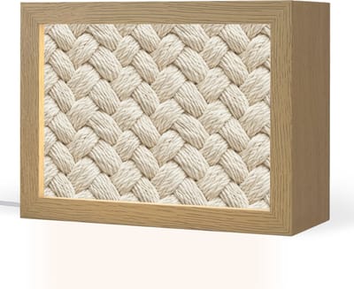 Tafellamp 20x15 cm - LED lamp - Touw - Gebreid - Beige - Decoratieve tafellampen - Dimbaar - Tafellampje slaapkamer - Woonkamer binnen