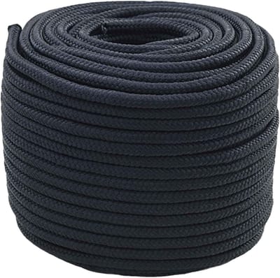 Boottouw Polyester - Gevlochten Lijn - Vastmaken en Zekeren - Weerbestendig UV-beschermd - 50 meter - Koningsblauw