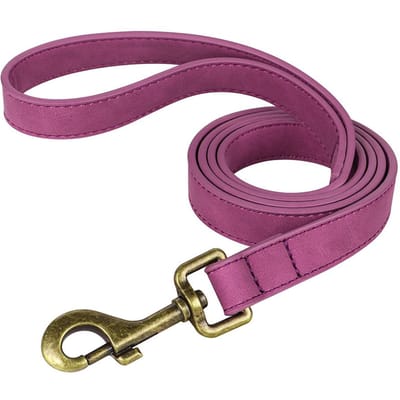 120cm PU Lederen Hondenriem Zacht Gevoerd Handvat Huisdier Wandelen Trainingslijnen voor Duitse Herder Golden Retriever Middelgrote Grote Honden 120 cm