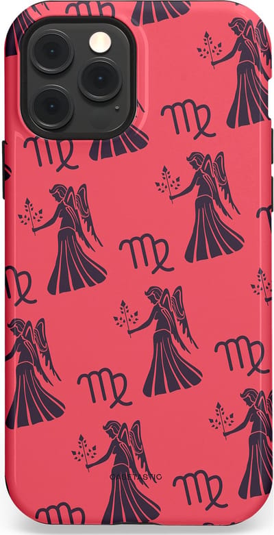 Casetastic Hoesje Geschikt voor Apple iPhone 12/12 Pro Magsafe - Stijlvolle Beschermende Duo-layer Case - Zodiak maagd
