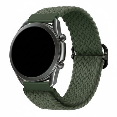 Nylon bandje - geschikt voor Garmin Venu (2 Plus) / Venu SQ (2) / Vivomove (Style - Sport) / Vivoactive 3 / 5 / 6 / Forerunner 55 / 165 / 245 / 645 / 570 - 42mm - army