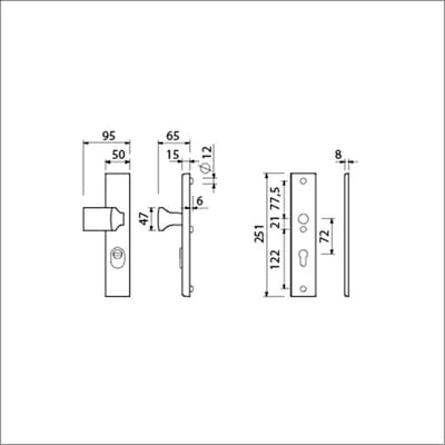 Onbekend Ami Kruk/knop schild, varo 251/50 rechts f1 pc72 ktb dd56