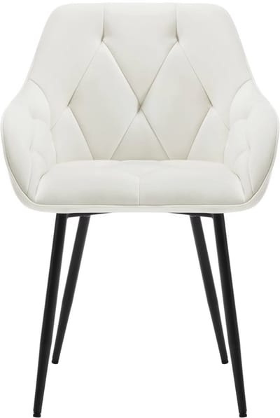 2 Stuks Eetkamerstoelen - Gestoffeerde Keukenstoelen met Rugleuning en Armleuningen - Metalen Poten - Voor Woonkamer, Kantoor of Kaptafel