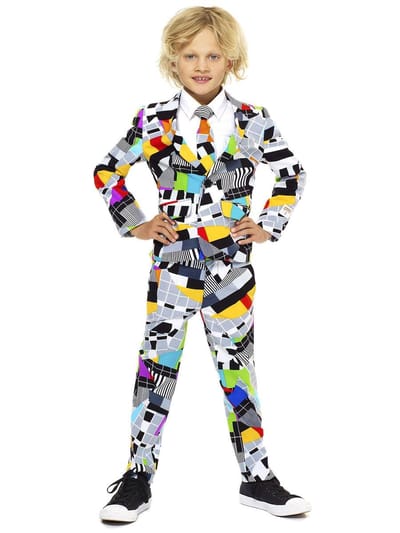 OppoSuits Testival - Jongens Pak - Carnavalskleding - Gekleurd - Thema Feest - Maat 92/98