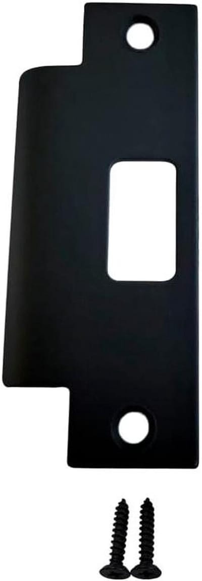Vervangende Sluitplaat - Vergrendelingsplaat - Deurbeveiliging Verbeteren - Verlengde Roestvrij Staal - 4-7/8 Inch - Mat Zwart