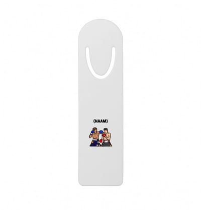 Hacebo® - Boksen met eigen naam metalen boekenlegger - Sport - Bokser - Vechtsport Bladwijzer boekenleggers - 12.7 cm x 3.2cm