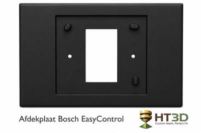 Afdekplaat Bosch EasyControl - Zwart - Bosch EasyControl Thermostaat - Kamerthermostaat - Thermostaat - Muurplaat - Afdekraam - Grondplaat - Houder - HT3D