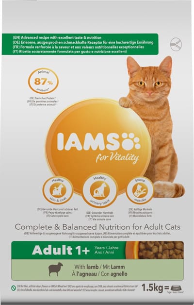 4x Iams Kat Adult Lam 1,5 kg
