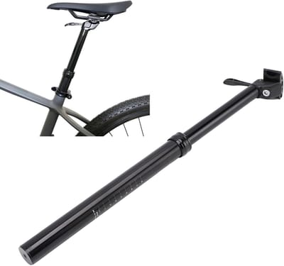 Verende Zadelpen - Fiets Zadelpen - Comfortabel Fietsen - Handmatige Hoogteverstelling - 309 mm Diameter - Zwart