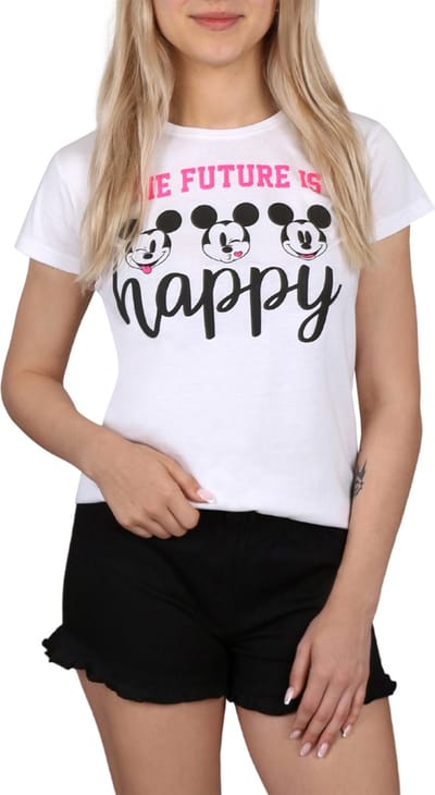 Mickey Mouse Disney - Zwart-witte meisjespyjama met korte mouwen, zomerpyjama / 134