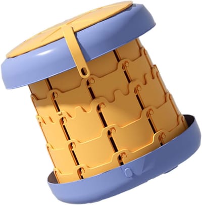 Draagbaar Kinderpotje - Baby Toilet - Zindelijkheidstraining - Opvouwbaar en Compact - 26.8 x 25.8 cm - Geel