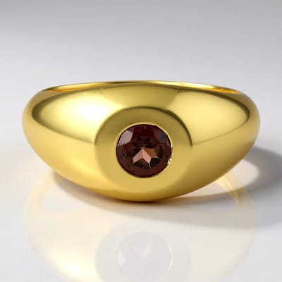 Cavill - Zilveren ring verguld - Roze zirkoon 0,54 ct (rond) - 925 Sterling Zilver - Elegante ovale damesring maat 17-19