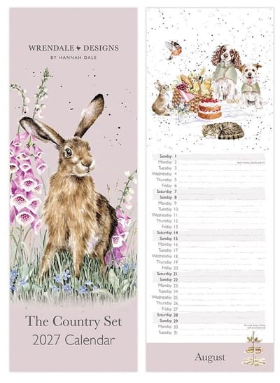 Wrendale Slim Kalender 2027 - Country Animal Slim Calendar 2027