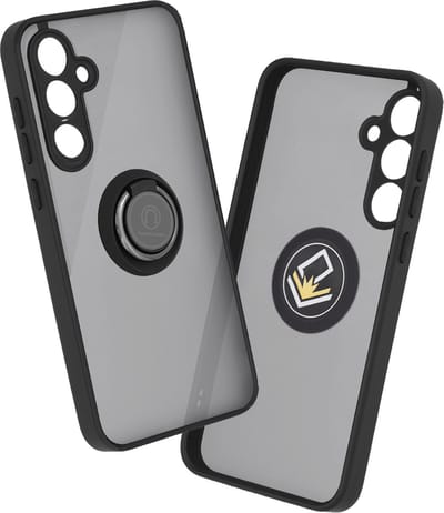 Hoesje geschikt voor Samsung Galaxy A35 - Techsuit Glinth Back Cover met ring en magneet - Zwart