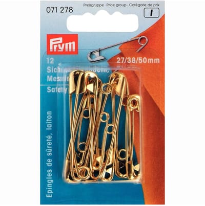 PRYM Veiligheidsspelden MS 27-50 mm goudkleurig 071278 - Veiligheidsspelden - Prym