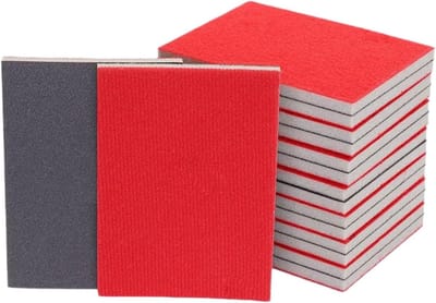 Schuurpads Set - Schuimschuurpads - Oppervlakken Bewerken - Flexibel Schuim - 24 Stuks - Blauw
