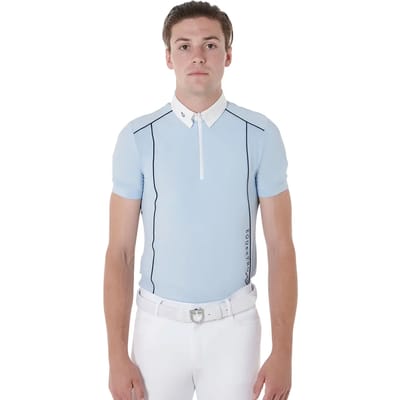 Gecombineerde poloshirt met rits Equestro