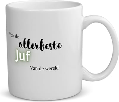 Akyol - voor de allerbeste juf van de wereld koffiemok - theemok - Juf - de beste juf - juf - verjaardagscadeau - verjaardag - cadeau - afscheidscadeau - geschenk - leuke cadeau - kado - gift - juffendag - 350 ML inhoud
