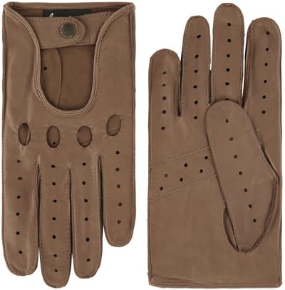Laimböck Miami - Italiaanse Leren heren autohandschoenen Color: Canvas, Size: 9.5