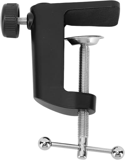 Verstelbare Tafelbeugel, 2.4"/61mm Metalen Klem voor Verlichting, Microfoon en Accessoires, Antislip Desk Clamp voor Stabiliteit en Gebruiksgemak
