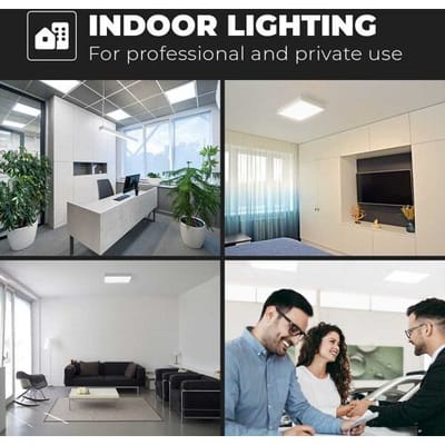 HOFTRONIC Set van 6 LED panelen - 60x60cm - 36 Watt 4320 lumen (120lm/W) - 4000K neutraal wit - Flikkervrij - UGR19 - IP20 voor binnen - 50.000