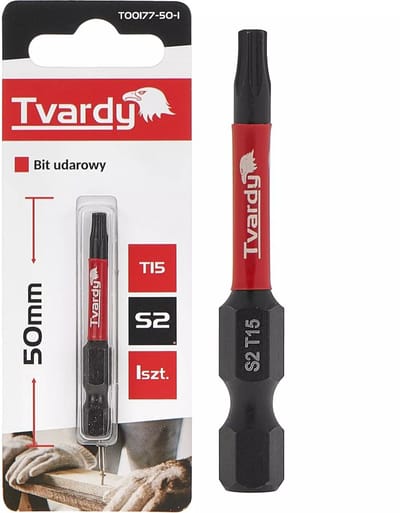 Tvardy Impact bit T15 - S2 staal - 50mm - Magnetische punt - Versterkte constructie