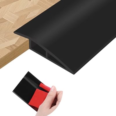 Zelfklevend Overgangsprofiel voor Drempels - Hoogtecompensatie en Vloerafwerking - Zwart 20 mm x 1 m