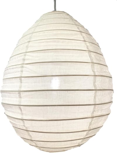 Linnen lampenkap small wit Gm z - Handgemaakt - Indonesïe - 40(h) x 35(b) cm