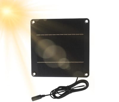 Zonnepaneel - Zonne-energie paneel - Buitenverlichting opladen - Hoge conversie efficiëntie - 24 Watt - Zwart