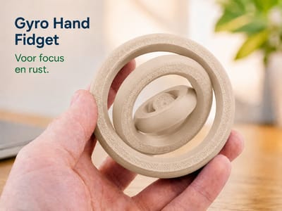 Gyro Hand Fidget – Fidget Speelgoed voor Volwassenen – Anti Stress Accessoire – Sensorische Fidget voor ADHD en Focus - 9 cm