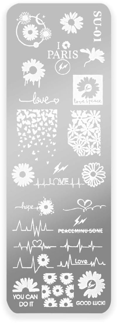 Allepaznokcie SU-01 - Stempelplaatje - Nageldesign - Unieke Patronen