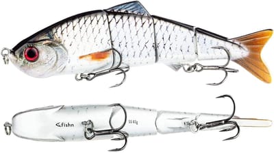 Snoekaas Kunstaas - Roofvis Lokaas - Vissen op roofvis - 4-delig zwevend lichaam - 20 cm 83 gram - Zilveren Roach