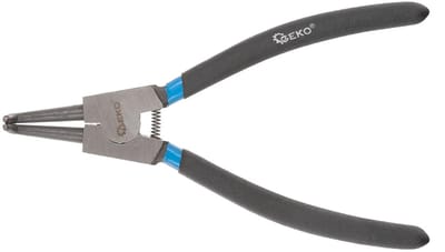 GEKO Circlipbektang - Gebogen - 200mm - Slanke punten - Rubberen grip