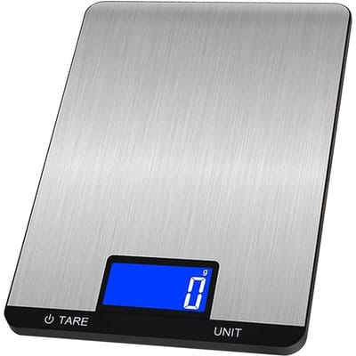 Digitale voedselweegschaal 10kg/22lb Oplaadbare digitale keukenweegschaal met LCD-scherm Touch-knoppen 7 15kg zwart