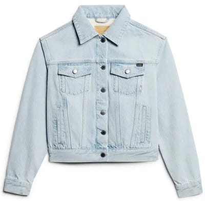 Superdry - Denim truckerjack met borduursel - Dames - Buitenjassen