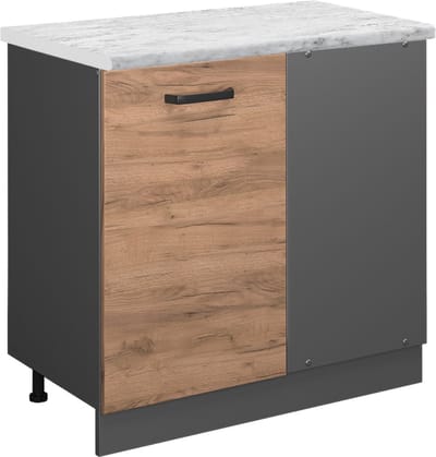Vicco R-Line Hoekkast – 86 cm WB Marmer Krachtige eik goud