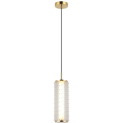 Viokef LED hanglamp Irma, goudkleurig/helder