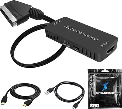 Dynabright SCART naar HDMI Adapter - SCART kabel en HDMI Kabel - Video Adapter - Scart naar HDMI Converter HD 1080p/720P