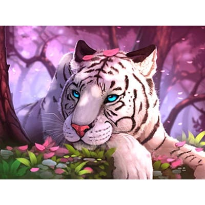Dieren Tijger Diamant Schilderen Diamant Borduren 5d Diy Diamant Mozaïek Diamant Verf 20X30CM pink