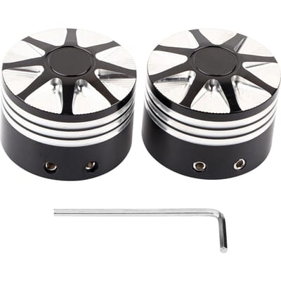 CNC Motorfiets Vooras Schedel Moer Bout Deksel Kap voor Motorfiets Zwart black