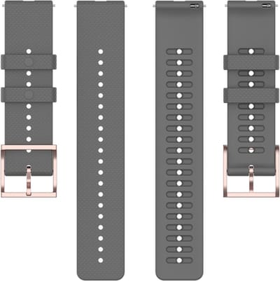 Siliconen bandje - geschikt voor Huawei Watch GT Runner 2 / GT 2(e) 46 mm / GT 3 / 4 / 5 (Pro) 46 mm / Watch 3 (Pro) / Watch 4 (Pro) / GT 6 (PRO) 46mm - grijs