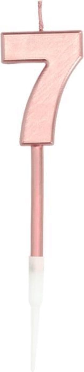 Folat - Verjaardagskaars 7 Roségoud Metallic