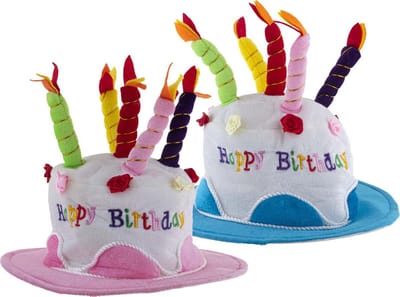 Hoed Happy Birthday - Verjaardagshoed - 55 - 59 Cm - Met Kaarsen