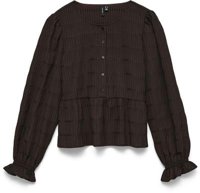 VERO MODA - VMERMA LS O-NECK TOP WVN SB2 - Dames - Blouses