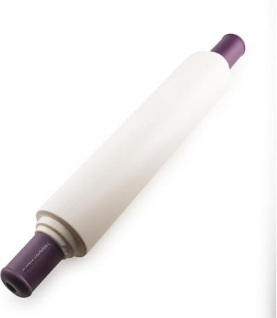 Deegroller - Bakrol - Gelijkmatig Uitrollen - Geïntegreerde Afstandhouders - 50 x 8.7 cm - Wit