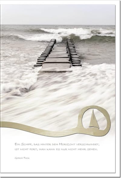 XXL Rouwkaart A4 Fotopapier - Herinneringskaart met Brug Motief en Envelop