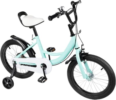 Kinderfiets - Jongens Meisjesfiets - Veilig Leren Fietsen - Dubbele Rem Technologie - 16 inch - Groen