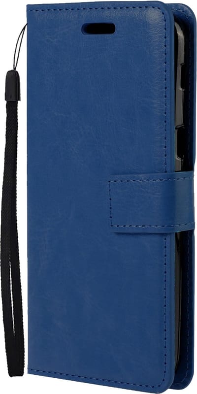 Hoes - Met Pasjeshouder - Geschikt voor Samsung Galaxy A5 2016/2017 - Luxe Bookcase Portemonee - Flip Case - Kunstleer Book Case - Flipcase - Book Cover - Walletcase - PortemonneeHoes - Donkerblauw