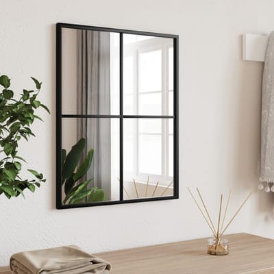 vidaXL - Wandspiegel - rechthoekig - 40x50 - cm - ijzer - zwart
