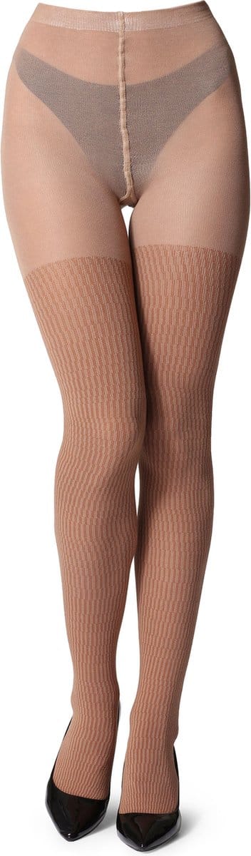 Bellivalini Dames Panty - 100 DEN - Halsterloos - Katoen - BLV-GI-1115 - Beige - S